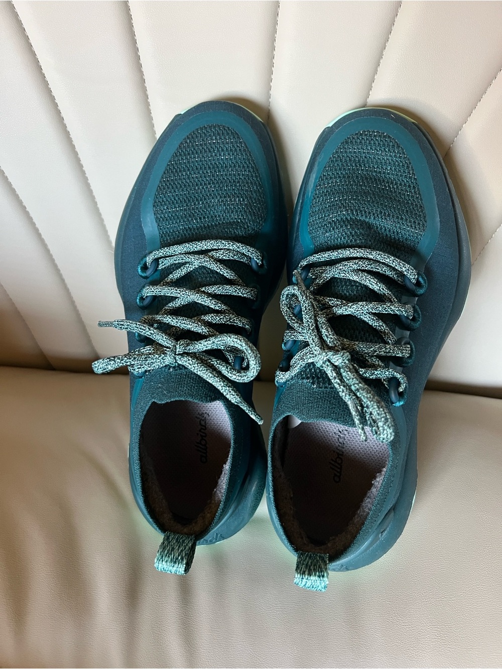 allbirds unisex Teal Knit Athletic Sneakers